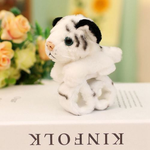 Peluche En Forme De Queue De Tigre, Animal De Dessin Animé, Dinosaure, Léopard, Gants, Serre-Tête, Accessoires De Spectacle Pour Enfants Bague Papa Tigre Blanc (0,05 Kg)