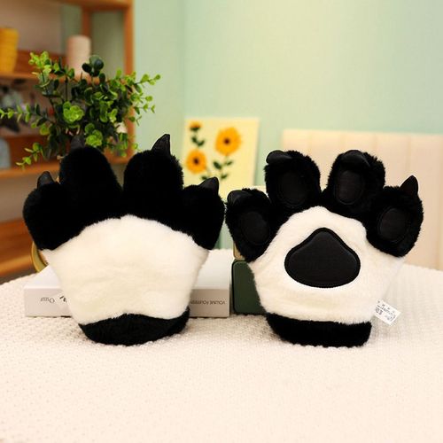 Peluche En Forme De Queue De Tigre, Animal De Dessin Animé, Dinosaure, Léopard, Gants, Serre-Tête, Accessoires De Spectacle Pour Enfants Patte De Panda (0,15 Kg)