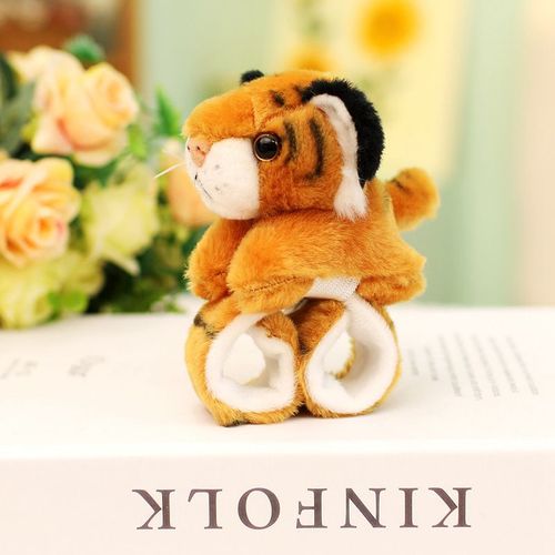Peluche En Forme De Queue De Tigre, Animal De Dessin Animé, Dinosaure, Léopard, Gants, Serre-Tête, Accessoires De Spectacle Pour Enfants Bague Tigre Brun (0,05 Kg)