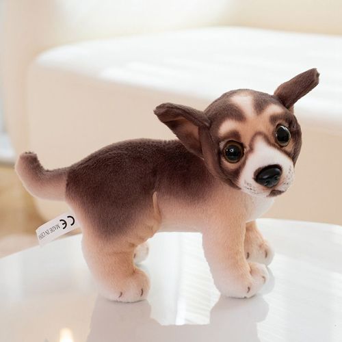 Peluche Husky, Chiot, Poupée, Beagle, Poupée, Poupée De Chiffon, Cadeau Debout 17*20 Cm (0,12 Kg) - Chihuahua