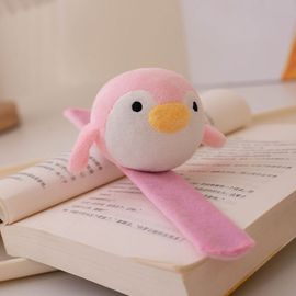 Joli Petit Bracelet Pingouin, Cercle D'applaudissements, Poupée Pingouin En Peluche Au Poignet, Poupée Marionnette Réconfortante Pour Enfants Bague Pingouin Rose - Longueur De La Bague 22 Cm (0,05 Kg)