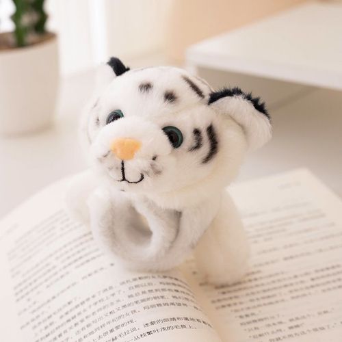 Bracelet En Peluche Mignon, Animal, Tigre, Panda, Papa, Poupée, Lapin, Serre-Tête, Porte-Monnaie, Poupée De Chiffon Bague Big Papa Tigre Blanc - 12 Cm (0,05 Kg)