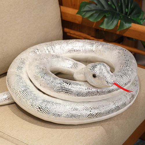 Grand Python Doré Python Vert Peluche Poupée Faux Serpent Poupée Délicate Maison De Reptile Python À Paillettes Blanches - 400 Cm (1,4 Kg)