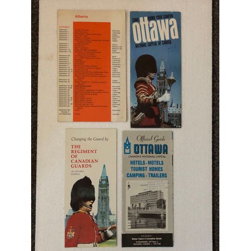 Canada, Alberta Et Ottawa- Lot De 4 Dépliants Touristiques Des Années 1960. 