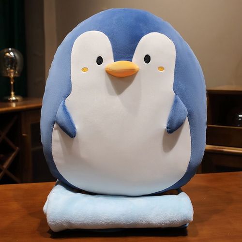 Adorable poupée pingouin en peluche douce, oreiller, couverture, animal marin Oreiller Pingouin - 55 cm 0,5 kg