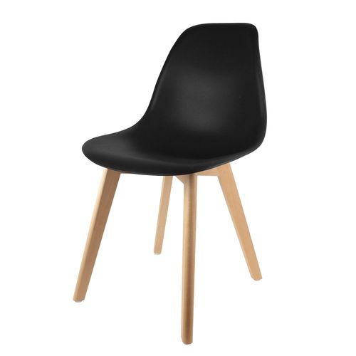 Chaise Scandinave Coque - H. 83 Cm - Noir