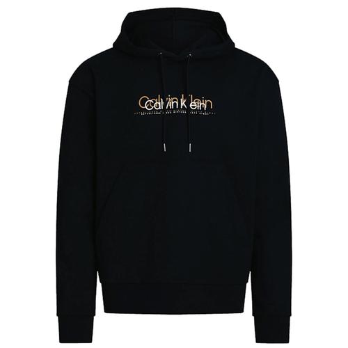 Sweat Capuche Hooded Calvin Klein Double Flock Logo Ho Noir