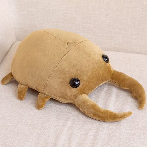 Jouets en peluche de la série Insectes oreiller scarabée rhinocéros scarabée girafe pelle grande griffe poupée Pelle scarabée kaki - Grande taille 60 cm 0,59 kg