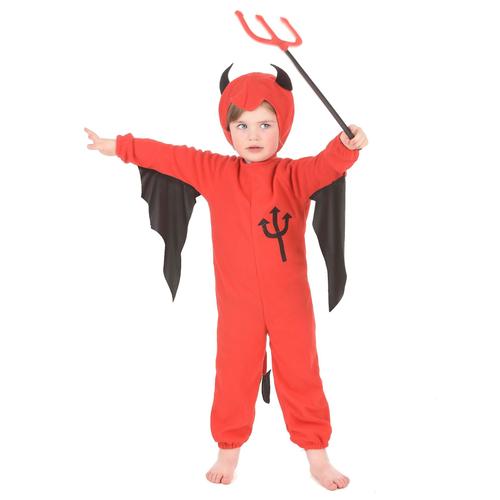 Déguisement Diable Rouge Enfant Halloween - Taille: S 4-6 Ans (110-120 Cm)