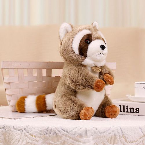Écureuil raton laveur poupée peluche jouet poupée enfant ragdoll zoo Raton laveur - 17 cm (0,1 kg)
