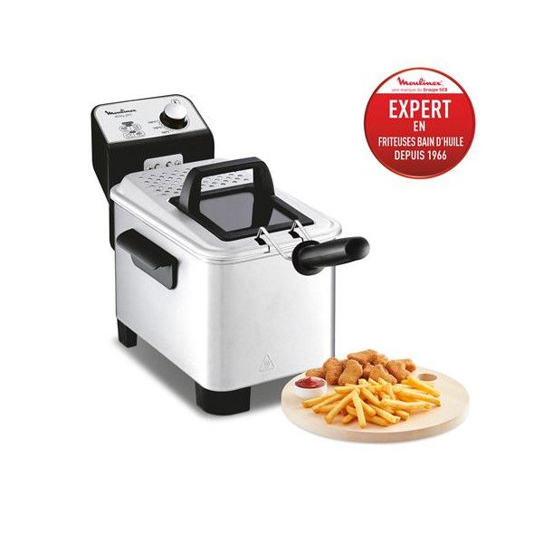 Friteuse Moulinex Easy Pro Premium Zone Froide YY5144FB 2200 W 3 L Inox brossé