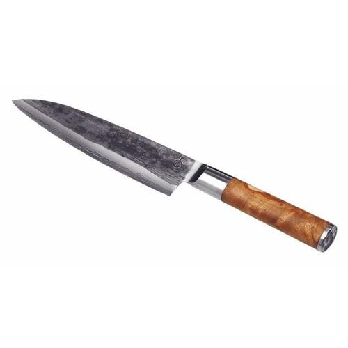 Couteau De Chef Damas Avec Son Coffret En Bois - 20,7 Cm