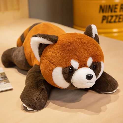 Poupée raton laveur mignonne debout et couchée en peluche jouet zoo cadeau achat Position ventrale - Position ventrale 60 cm 0,3 kg