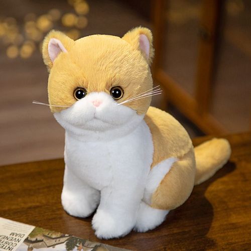 Poupée chat Garfield en peluche pour filles et enfants Garfield assis - Marron et blanc - Hauteur assise 26 cm (0,24 kg)