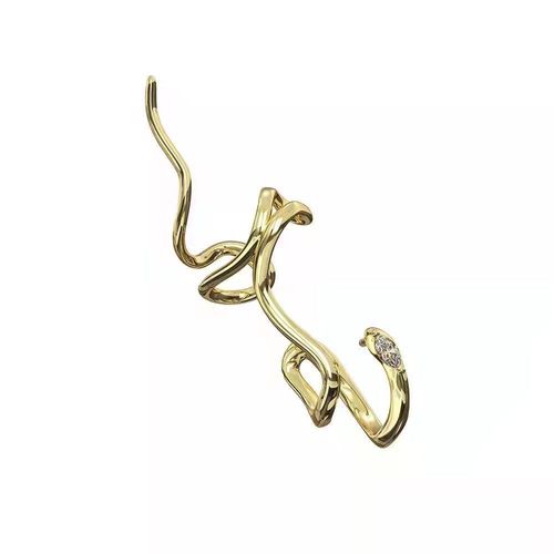 Boucle D'oreille En Or Et Argent Pour Femme, Bijoux Multicouches, Sans Piercing, Crochet, Simple, À La Mode, Cadeau, Nouvelle Collection