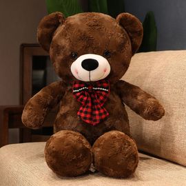 Grand N?ud Papillon Ours En Peluche Poupée Peluche Câlin Ours Poupée Fille Réconfort Marionnette Poupée Cadeau D'anniversaire Marron - 110 Cm (2,1 Kg)