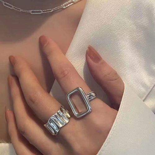Bague Vintage Noire, Grande Croix Ouverte Pour Adolescents, Bijoux De Fête Pour Hommes, Gothique, Tendance, Couleur Métal, 1 Pièce, 2022