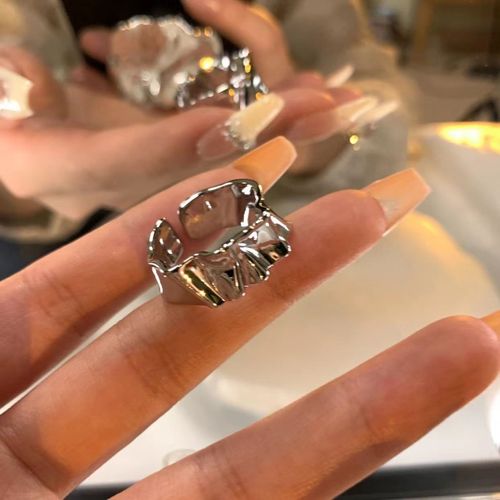 Bagues Ouvertes En Cristal Bleu Pour Hommes Et Femmes, Néo-Gothiques, Punk, Creux, Bergame, Index, Vintage, Accessoires De Bijoux