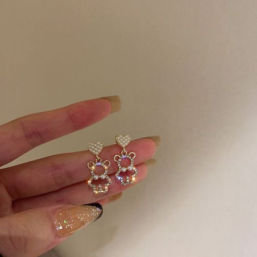 Boucles D'oreilles Asymétriques En Argent S925 Pour Femme, Accessoire De Luxe, Transparent, Bleu, Carré, Glace, Dégradé, Bijoux À La Mode, Ix