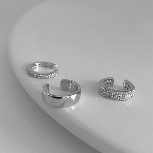 3 Pièces Boucles D'oreilles À Clip Croisé Simple Pour Femmes Filles, Bijoux Mignons De Couleur Or Argent Punk Sans Piercing