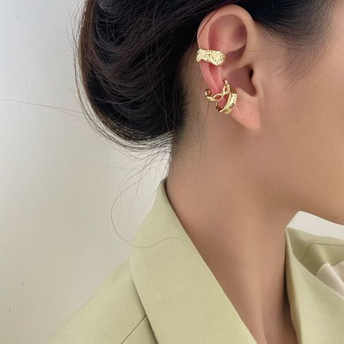 3 Pièces Boucles D'oreilles À Clip Croisé Simple Pour Femmes Filles, Bijoux Mignons De Couleur Or Argent Punk Sans Piercing