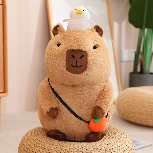 Poupée Capybara Mignonne Poupée Capybara Moche Et Mignonne Peluche Capybara Oreiller Poupée Capybara Assis (Couinant) - 30 Cm (Sans Boîte Cadeau) 0,3 Kg