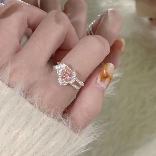 Bague En Métal Irrégulier Avec Pierre De Lune Punk, Pour Femmes Et Hommes, Design De Personnalité, Ouverture En Cristal, Réglable, Cadeau