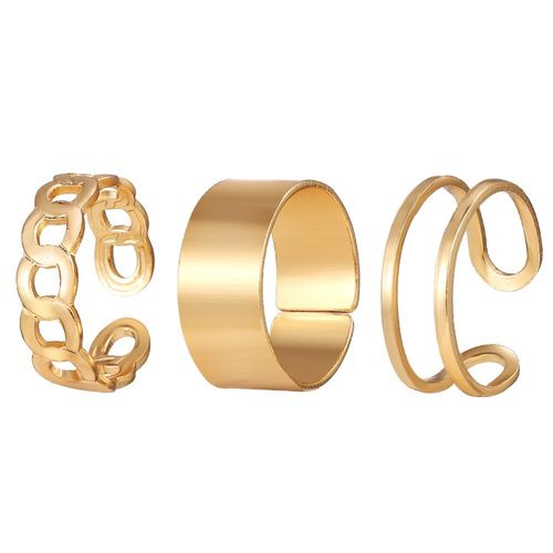 Bague Ouverte En Chaîne Géométrique Noire Pour Femmes, Anneau De Luxe Kpop Punk, Bijoux Esthétique Vintage Grunge, Accessoires Emo Y2k, 2022