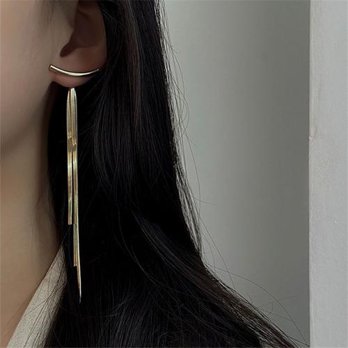 Boucles D'oreilles Pendantes À Pampilles Sophia Pour Femmes, Style Simple, Longue Boucle D'oreille Pendante, Ligne De Piercing, Accessoires De Bijoux, 1 Pièce