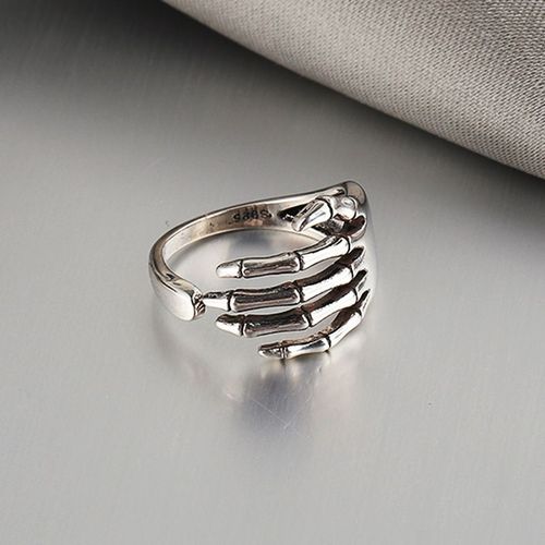 Bague Punk Gothique Épines Noir Argent, Anneau Réglable Ouvert En Métal Pour Femmes, Hommes Et Filles, Bijoux De Fête Grunge Y2k, 2022