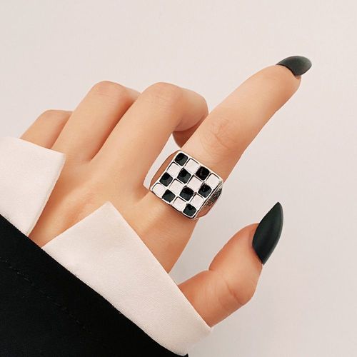 Bague Punk Gothique Épines Noir Argent, Anneau Réglable Ouvert En Métal Pour Femmes, Hommes Et Filles, Bijoux De Fête Grunge Y2k, 2022