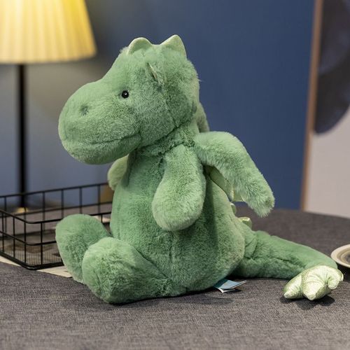 Peluche Dinosaure De Dessin Animé Assis Petit Dragon Volant Poupée Mignonne Poupée Douce Poupée Cadeau Dragon Volant Assis Vert - 30 Cm 0,28 Kg
