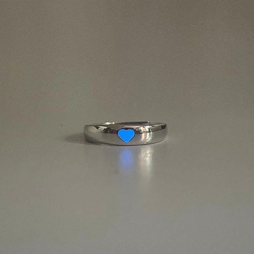 Bagues De Couple Ouvertes En Strass Pour Femmes Et Hommes, Bagues Réglables, Bijoux D'anniversaire Romantiques Pour Amoureux