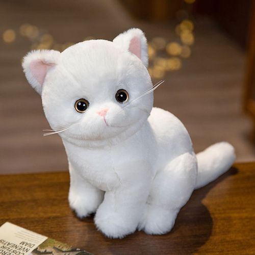 Poupée chat Garfield en peluche pour filles et enfants Garfield assis - Blanc - Hauteur assise 26 cm (0,24 kg)