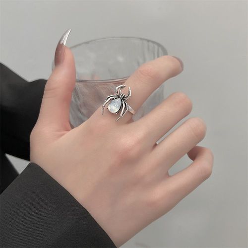Bague Araignée Irrégulière Gothique Punk Pour Femme, Clip Noir, Grunge, Animal Foncé, Bagues, Ixd'halloween, Bijoux Cadeau
