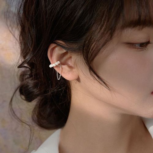 Boucle D'oreille Sans Piercing Pour Femme, Bijou Brillant, Couleur Argent, Cristal, Strass, Étoile, Faux Cartilage