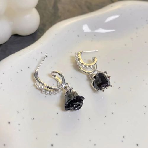 Boucles D'oreilles Coréennes En Forme De Tulipe Rose Pour Femmes, Bijoux De Luxe, En Perle, En Zircon, Exquis, Pour Fête, Cadeau De Noël