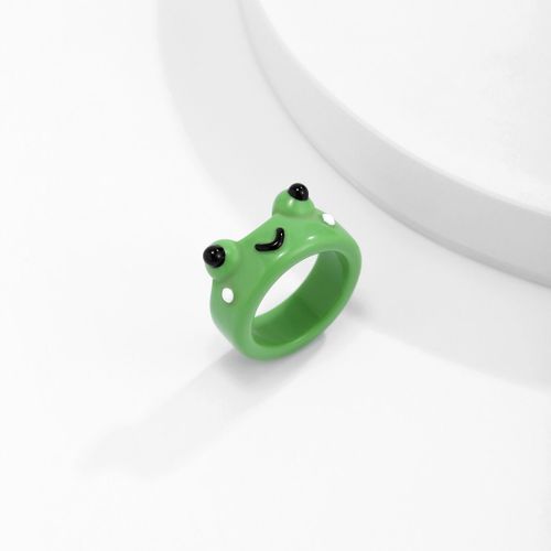 Bague Grenouille En Résine Argile Polymère Pour Adolescent, Bijoux Animaux Pour Femmes, Mode D'été, Bijoux De Voyage, Cadeaux