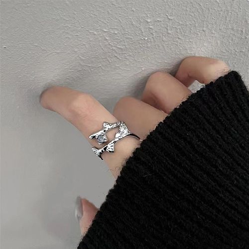 Bague Punk En Forme De Gouttelette Pour Femme, Vintage, Gothique, Cristal Vert, Bague Pour Femme, Hip Hop, Bijoux De Fête, Cadeau, Nouvelle Mode, 2023