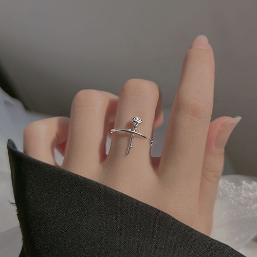 Bague Opale Vintage Y2k Pour Fille, Anneau Ouvert Irrégulier, Pierre De Lune, Géométrique, Esthétique Coréenne, Bijoux Chimegirl