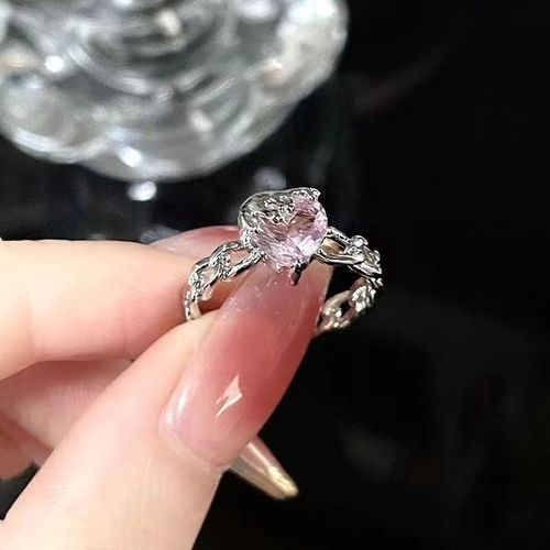 Bague Papillon En Cristal Violet Avec Ouverture Réglable Pour Femme, Bague Étoile Irrégulière Liquide, Accessoires De Bijoux Vintage, Esthétique Fille