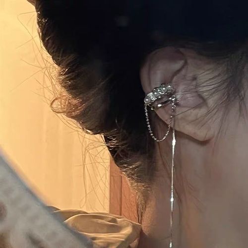 Boucles D'oreilles En Zircon Argenté Pour Femmes Et Filles, Ensemble De Bijoux Tendance, Manchette D'oreille Simple Et Créative, Non Piercing