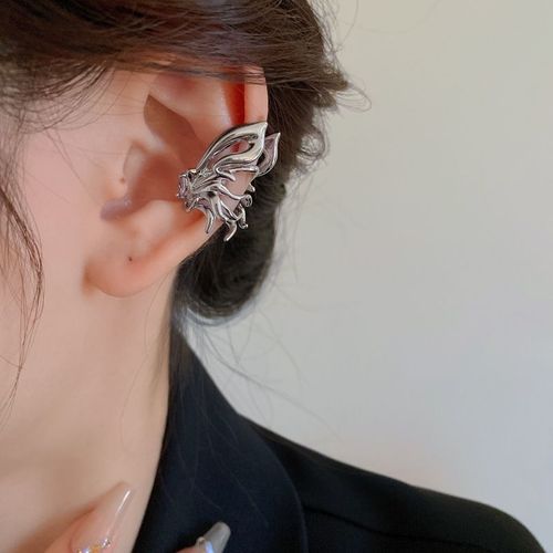 Boucles D'oreilles En Zircon Argenté Pour Femmes Et Filles, Ensemble De Bijoux Tendance, Manchette D'oreille Simple Et Créative, Non Piercing