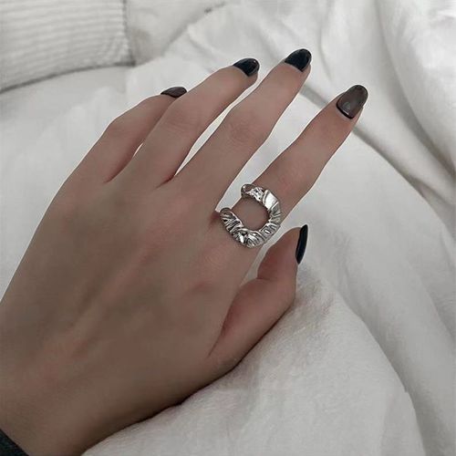 Bague Ouverte En Forme De C¿Ur Pour Femmes, Bijou De Luxe Kpop Rose, Bijoux Esthétique Grunge Vintage, Accessoires Emo Y2k, Nouvelle Collection 2022