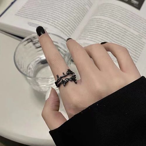 Bague Ouverte En Forme De C¿Ur Pour Femmes, Bijou De Luxe Kpop Rose, Bijoux Esthétique Grunge Vintage, Accessoires Emo Y2k, Nouvelle Collection 2022