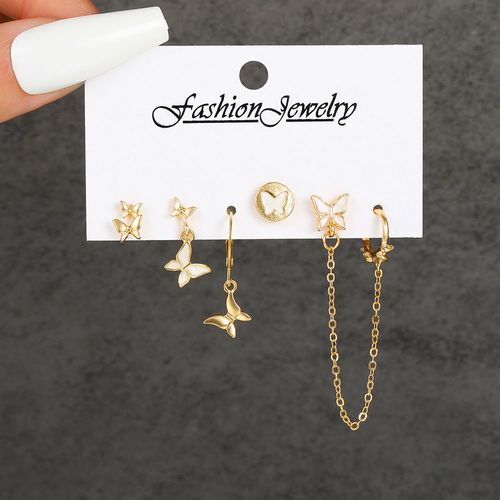 Boucles D'oreilles De Tempérament En Cristal Rose Pour Femmes, Piercing Pour Oreilles, Mode Coréenne, Personnalité, Y2k, Nouveau, 2023, Ensemble De 6 Pièces