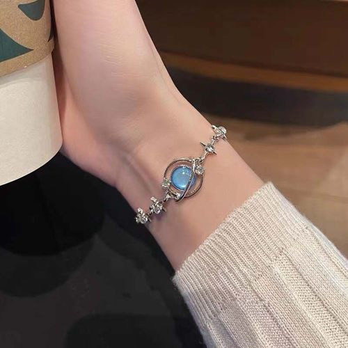 Bracelet Étoile En Cristal Bleu Brillant Pour Femme, Bracelets Papillon Réglables, Cadeau De Bijoux, Bracelet De Luxe, Nouveau Designer, 2023