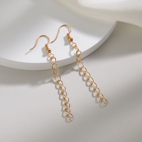 Boucles D'oreilles Pendantes En Pierre De Lune En Métal Liquide, Croix Irrégulière, Goutte De Pierre De Lune, Bijoux Tendance Pour Jeune Fille, Vente En Gros