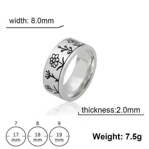 Unift Bague Rose Destroy Andrflower En Acier Inoxydable Pour Femme Et Fille, Bijoux Fantaisie Coréenne, Mois, Anniversaire, Esthétique