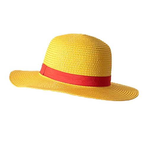Enfants Adultes Été Tissé Chapeau De Paille Bande Rouge Japonais Pirate Plage Seau Casquette Livraison Directe